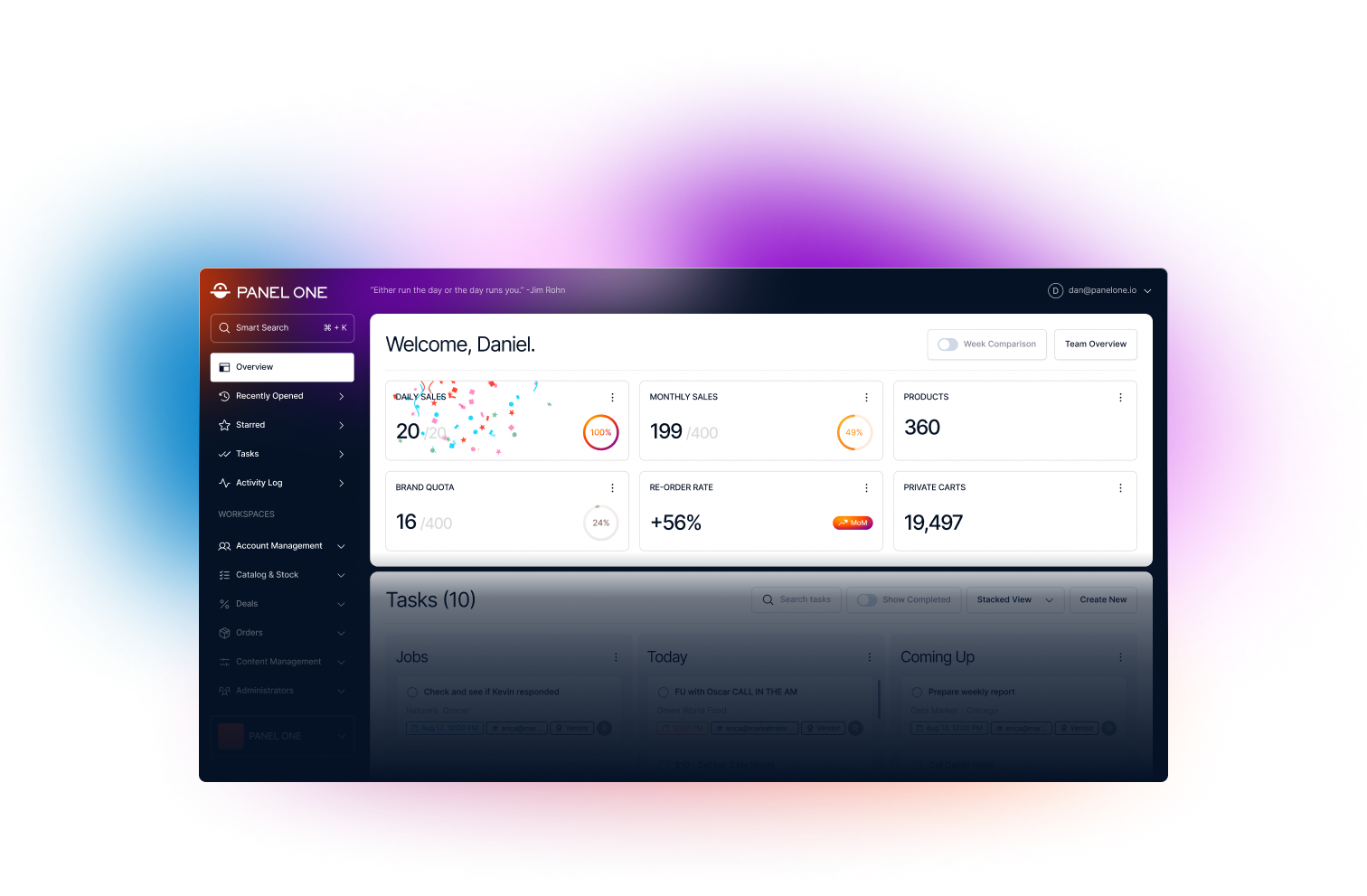 PanelOne Dashboard